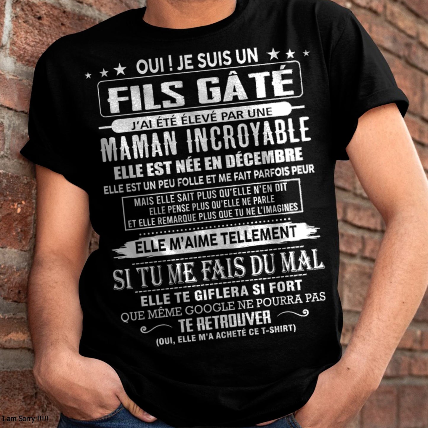 DÉCEMBRE - FILS GÂTÉ – CADEAU DE MAMAN - MTNN12 (SKU26T-0172-12)