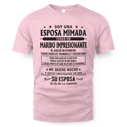 Febrero – Esposo increíble nacido en febrero – Regalo especial para tu esposa – MTNN02 (SKU03-11-02)