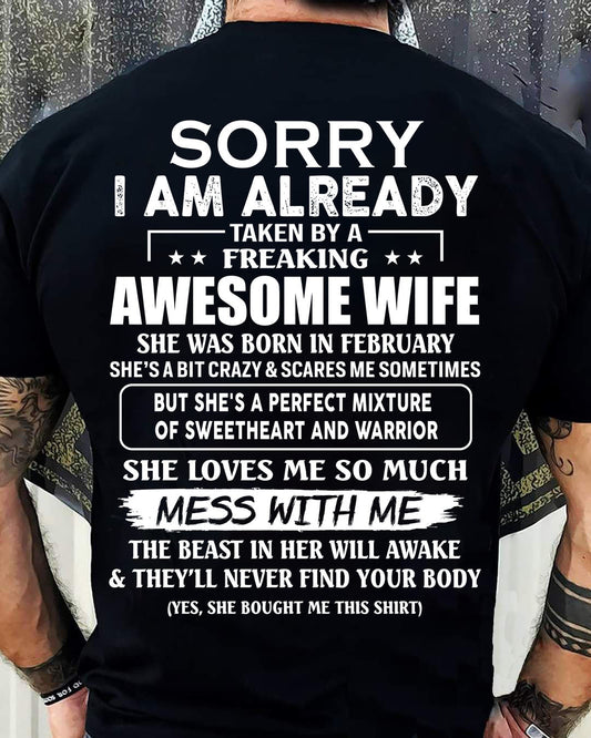 wife February - Perfect gift for your husband From Wife - MTNN02 (SKU68-86-02)