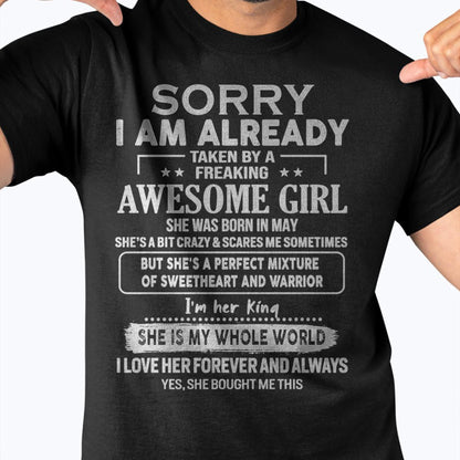 May - Awesome Girl - Perfect Gift For Your Boyfriend, Husband From Wife - HNDS05 (SKU04-86MT-05)