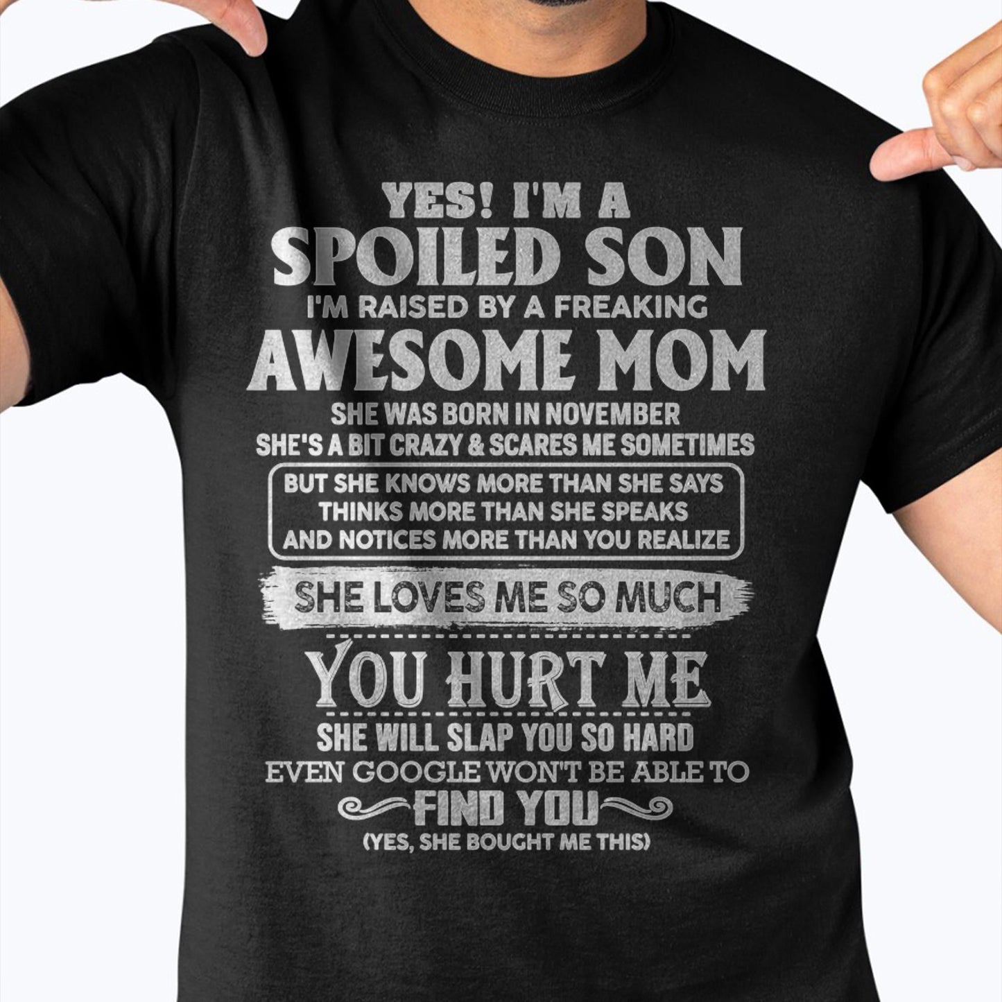 November - Awesome Mom - Perfect Gift For Son From Mom - HNDS11 (SKU05-47-11)