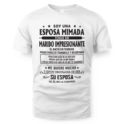 Febrero – Esposo increíble nacido en febrero – Regalo especial para tu esposa – MTNN02 (SKU03-11-02)