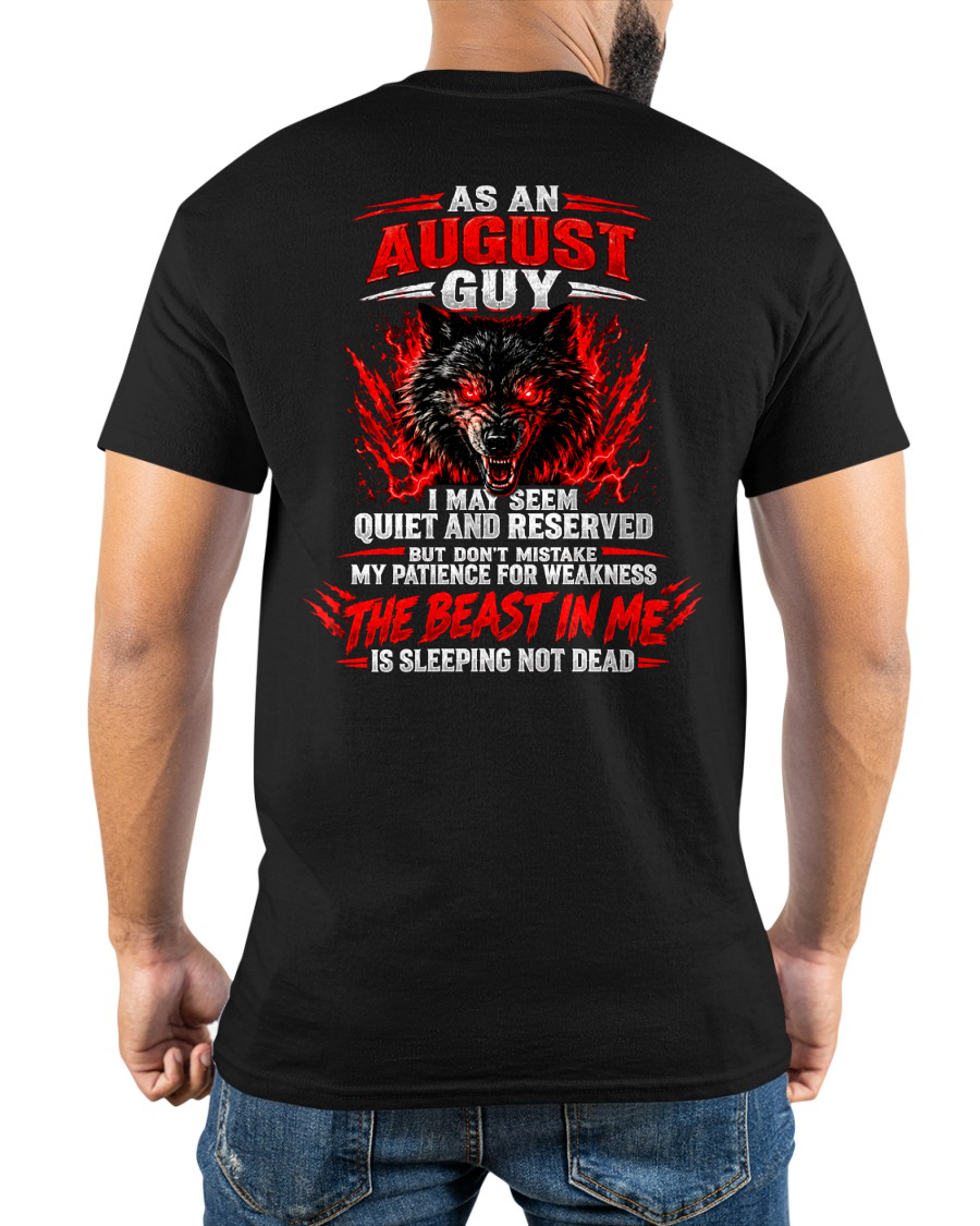 AUGUST GUY – THE BEAST IN ME IS SLEEPING NOT DEAD – WOLF T-SHIRT FOR MEN - MTNN08 (SKU2610-21-08)