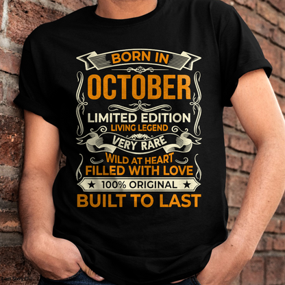 Born In October – Limited Edition Living Legend - T-Shirt For Men - MTNN10 (SKU2605-226-10)