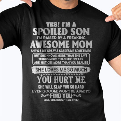 Awesome Mom - Perfect Gift For Your Spoiled Son From Mom - HNDS00 (SKU05-47-00)