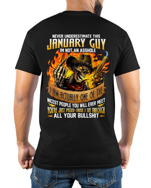 JANUARY GUY – I SEE THROUGH ALL YOUR BULLSH*T – SKULL GRAPHIC T-SHIRT FOR MEN - MTNN01 (SKU2607-290-01)