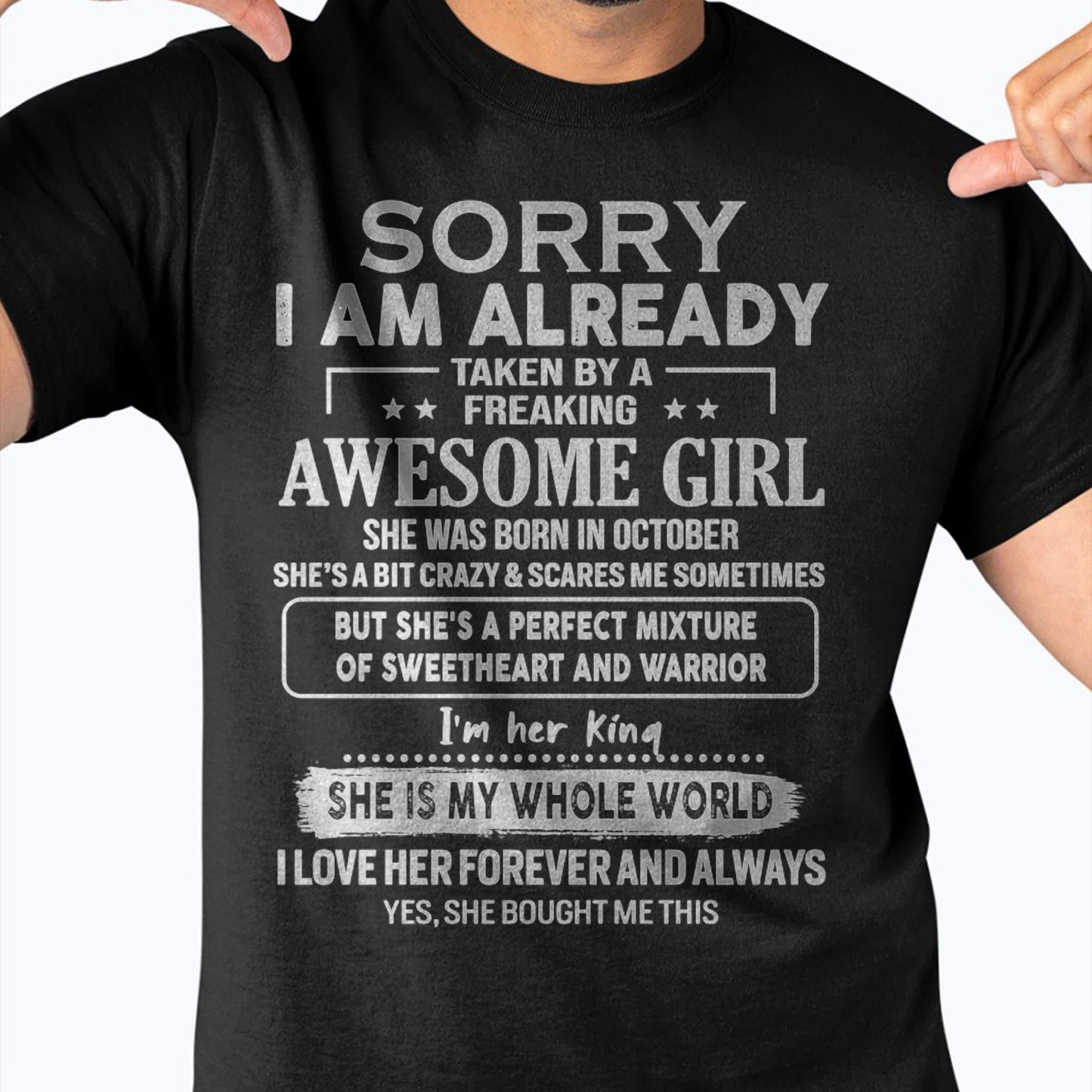 October - Awesome Girl - Perfect Gift For Your Boyfriend, Husband From Wife - MTNN10 (SKU04-86MT-10)