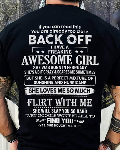 February ��� Awesome Girlfriend Born In February ��� Special gift for your Boyfriend ��� From Wife MTNN02 (SKU06-17-02)