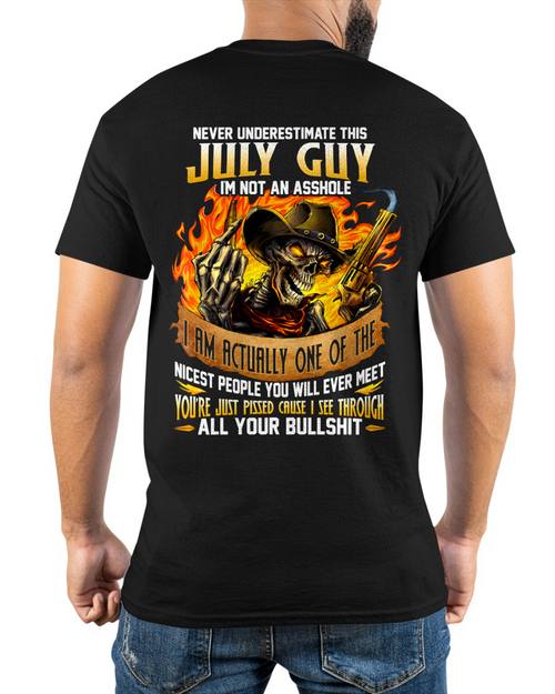 JULY GUY – I SEE THROUGH ALL YOUR BULLSH*T – SKULL GRAPHIC T-SHIRT FOR MEN - MTNN07 (SKU2607-290-07)