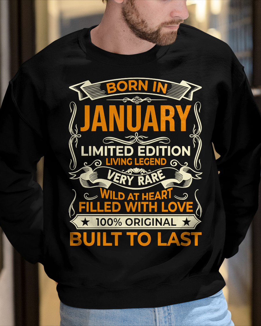 Born In January – Limited Edition Living Legend - T-Shirt For Men - MTNN01 (SKU2605-226-01)