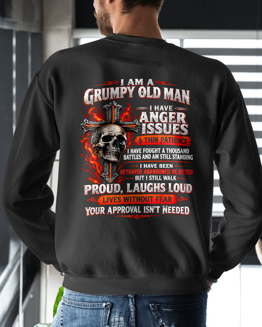 I AM A GRUMPY OLD MAN – ANGER ISSUES & THIN PATIENCE – T-SHIRT FOR MEN - MTNN00 (SKU2609-314-00)