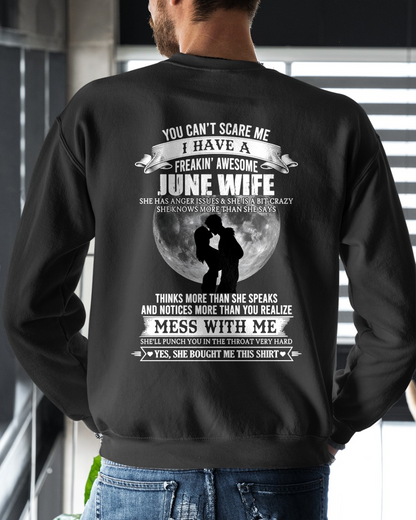 JUNE WIFE – FREAKIN' AWESOME FROM WIFE – ROMANTIC GRAPHIC T-SHIRT FOR HUSBANDS - MTNN06 (SKU2607-291-06)
