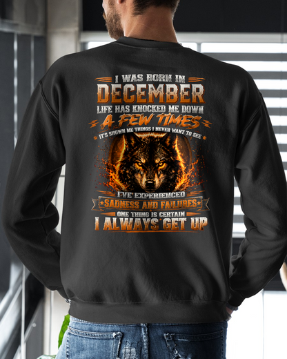 DECEMBER – LIFE HAS KNOCKED ME DOWN – WOLF T-SHIRT FOR MEN - MTNN12 (SKU2607-331-12)