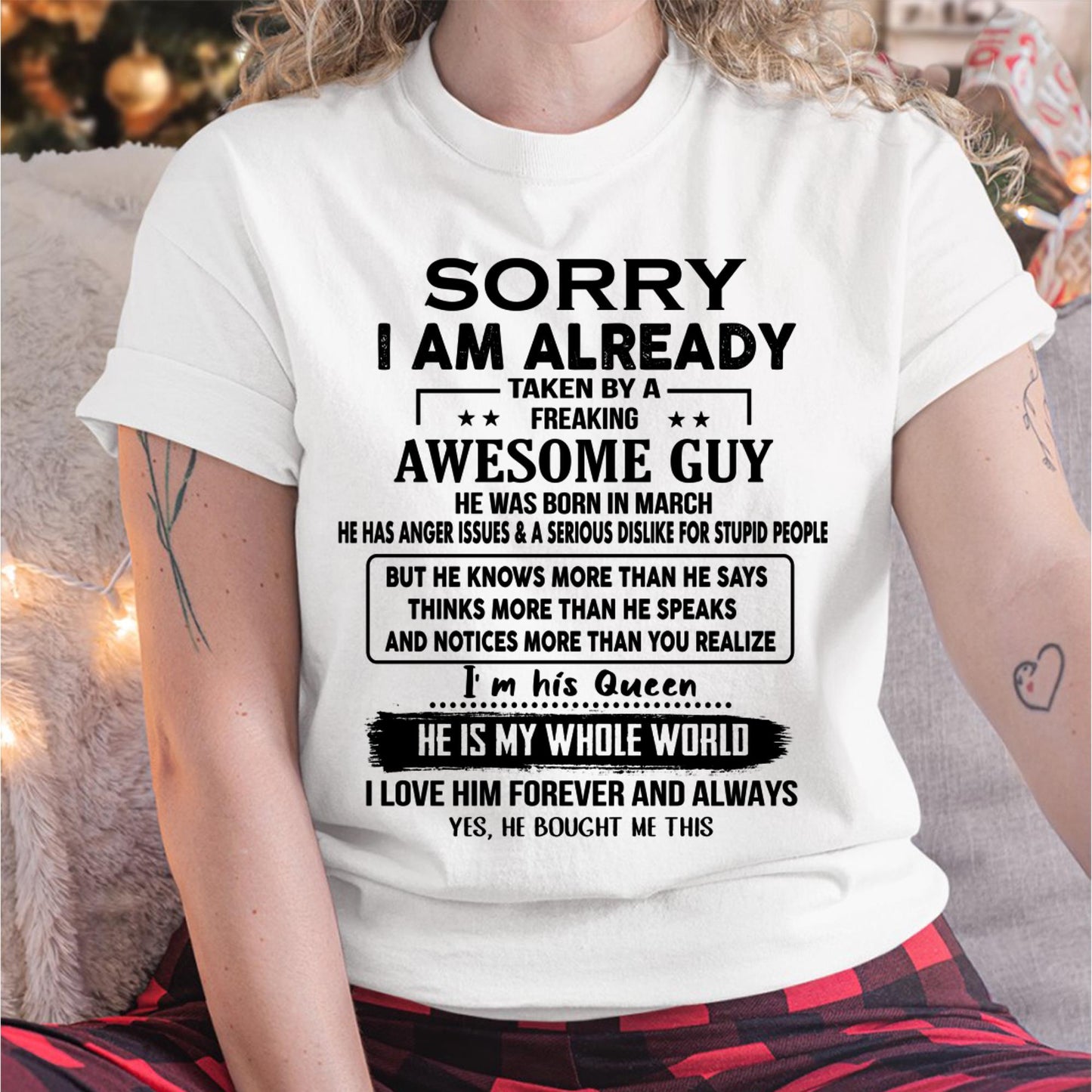 March - Awesome Guy - Perfect gift for girlfriend or wife From Husband - HNDS03 (SKUT08-11-03)