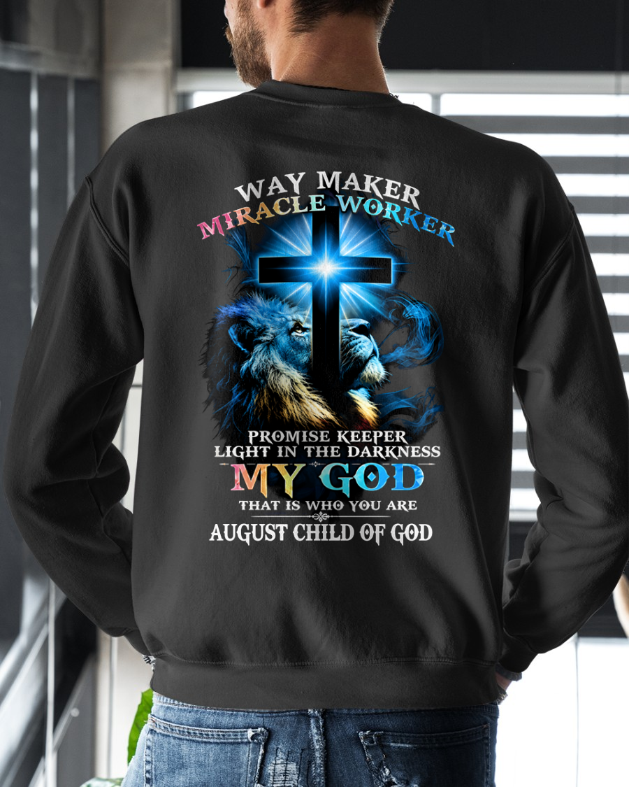 AUGUST - WAY MAKER MIRACLE WORKER – CHRISTIAN T-SHIRT FOR MEN - MTNN08 (SKU2606-342-08)