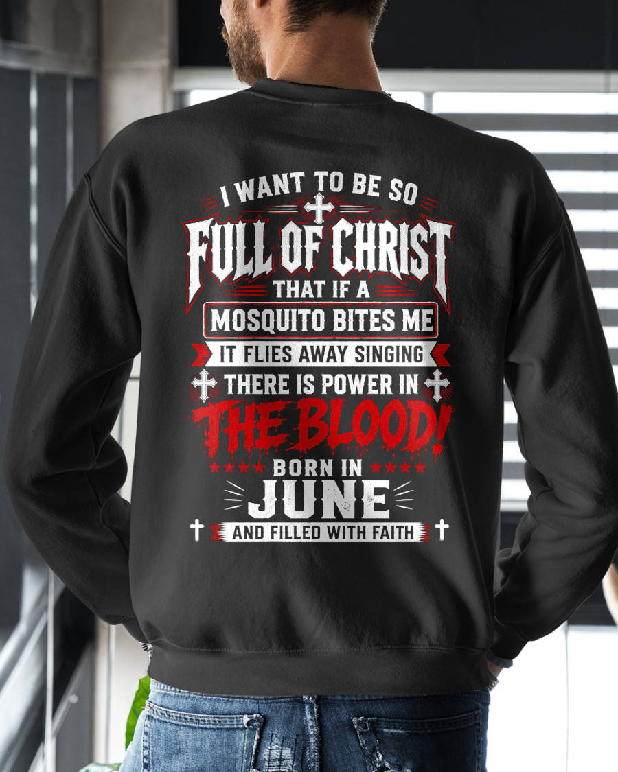 JUNE - FULL OF CHRIST AND FILLED WITH FAITH – CHRISTIAN T-SHIRT FOR MEN- MTNN06 (SKU2606-123-06)
