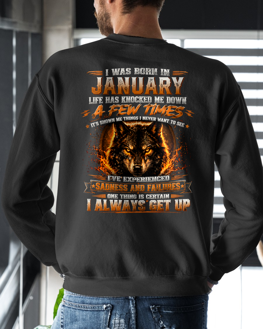 JANUARY – LIFE HAS KNOCKED ME DOWN – WOLF T-SHIRT FOR MEN - MTNN01 (SKU2607-331-01)