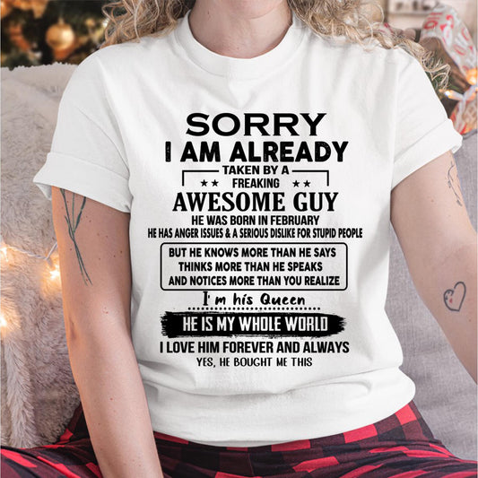 February - Awesome Guy - Perfect gift for your girlfriend or wife from Husband - HNDS02(SKUT08-11-02)