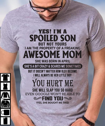 April - Awesome Mom - Perfect gift for son From Mom - HNDS04 (SKU-MS01-04)
