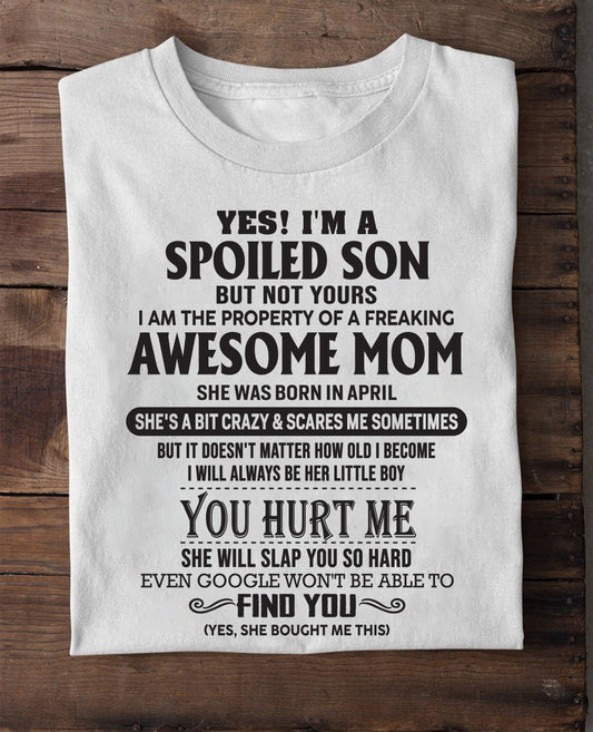 April - Awesome Mom - Perfect gift for son From Mom - HNDS04 (SKU-MS01-04)
