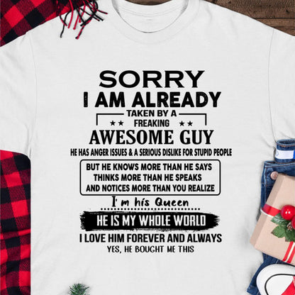 Awesome Guy - Perfect gift for your girlfriend or wife from husband - HNDS00 (SKUT08-11-00)