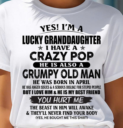 APRIL - LUCKY GRANDDAUGHTER OF CRAZY POP - PERFECT GIFT FOR YOUR GRANDDAUGHTER FROM POP - MTNN04 (SKU12-39-04)