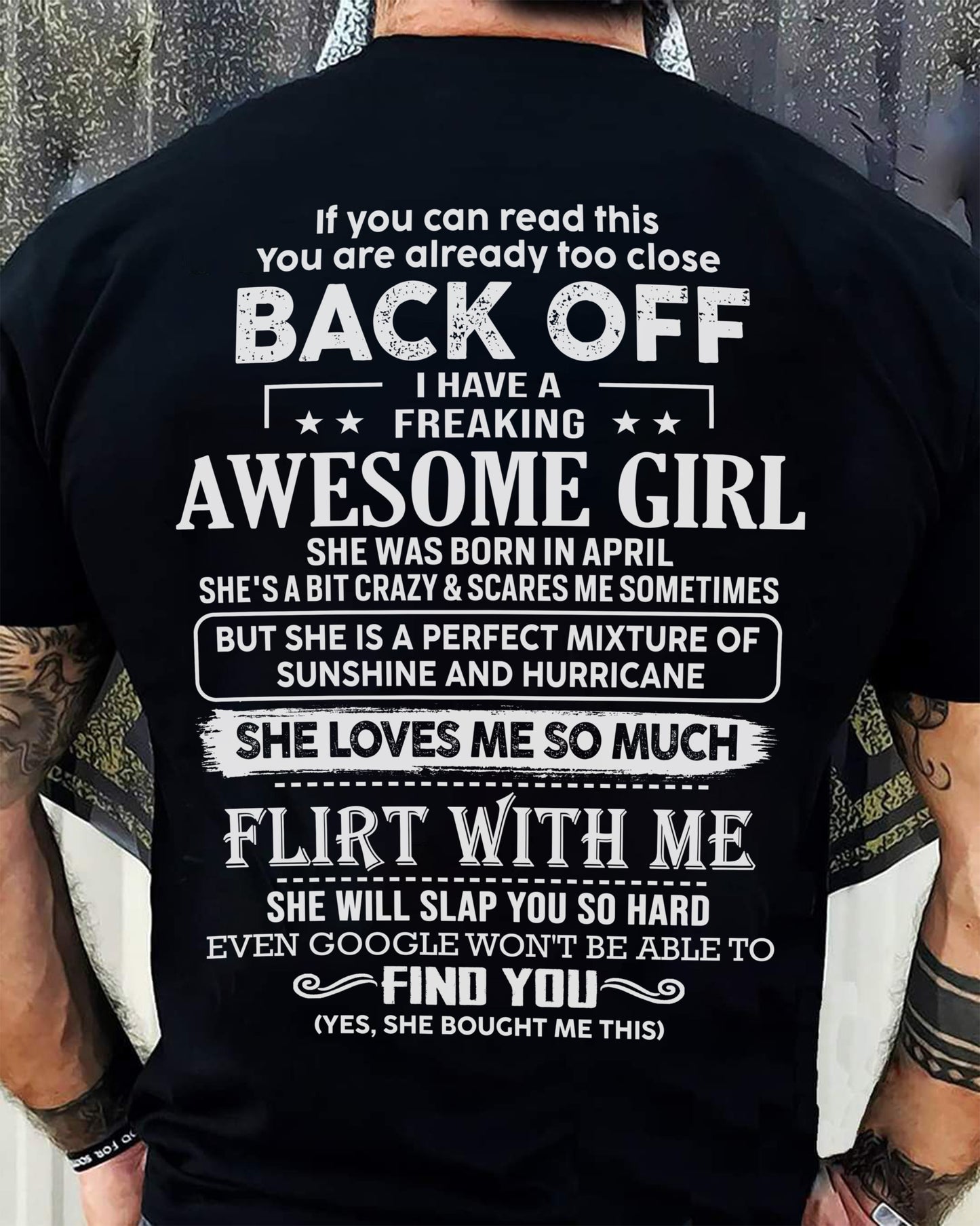 April ��� Awesome Girlfriend Born In April ��� Special gift for your Boyfriend ��� From Wife MTNN04 (SKU06-17-04)