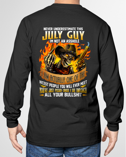 JULY GUY – I SEE THROUGH ALL YOUR BULLSH*T – SKULL GRAPHIC T-SHIRT FOR MEN - MTNN07 (SKU2607-290-07)