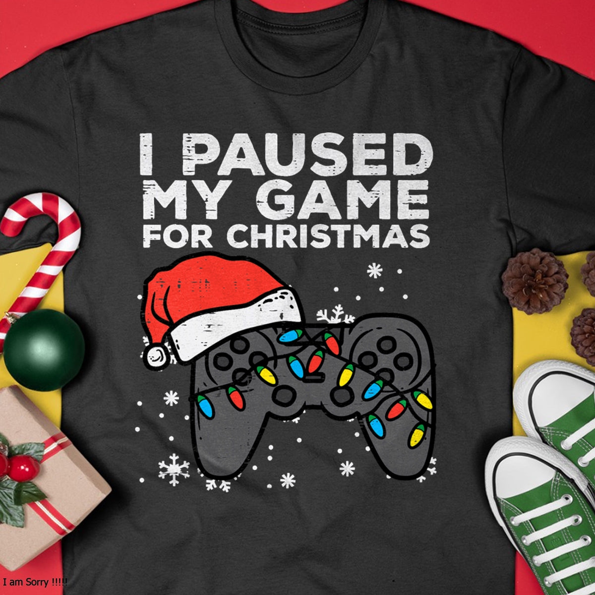 Paused My Game Christmas Gamer Xmas Men Boys Kids Youth Teen T-Shirt - Christmas Unisex T-Shirt/Hoodie/Sweatshirt - HNDS00