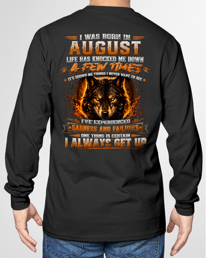 AUGUST – LIFE HAS KNOCKED ME DOWN – WOLF T-SHIRT FOR MEN - MTNN08 (SKU2607-331-08)