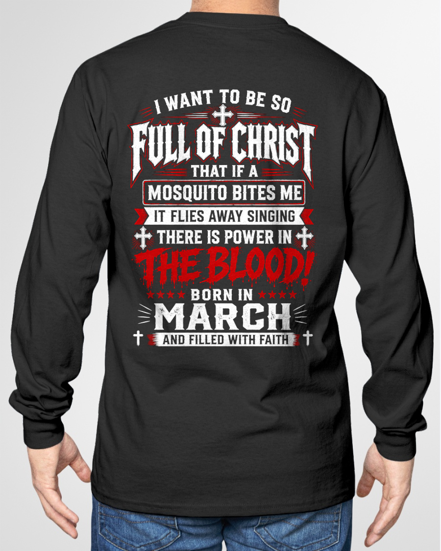 MARCH - FULL OF CHRIST AND FILLED WITH FAITH – CHRISTIAN T-SHIRT FOR MEN- MTNN03 (SKU2606-123-03)