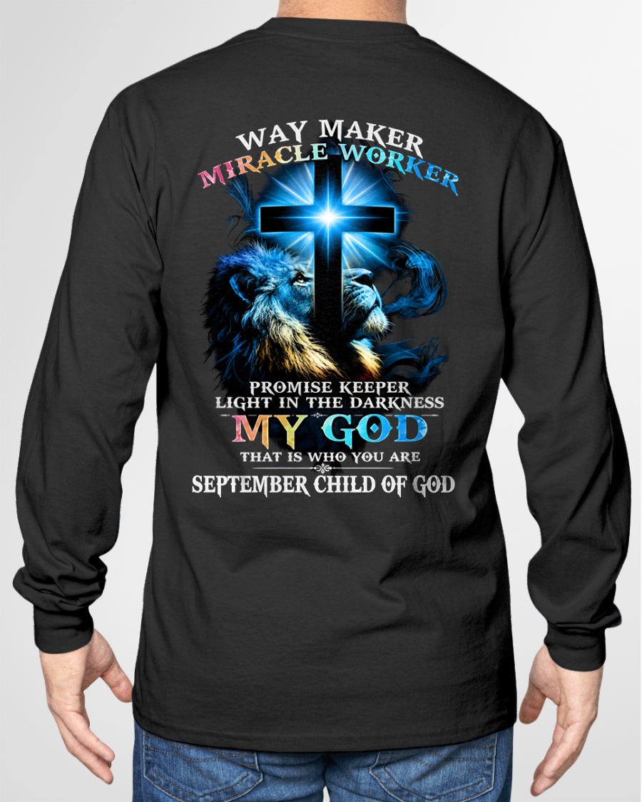 SEPTEMBER - WAY MAKER MIRACLE WORKER – CHRISTIAN T-SHIRT FOR MEN - MTNN09 (SKU2606-342-09)