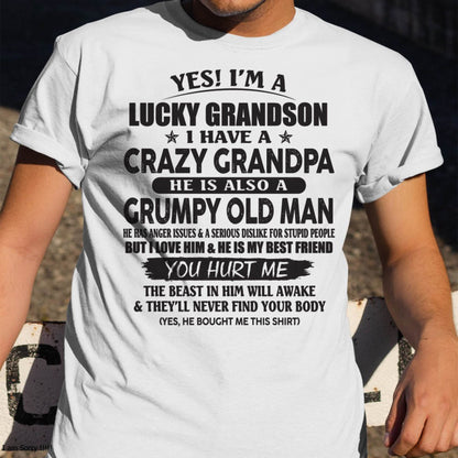 LUCKY GRANDSON OF CRAZY GRANDPA -  PERFECT GIFT FROM GRANDPA - MTNN00 (SKU12-145-00)