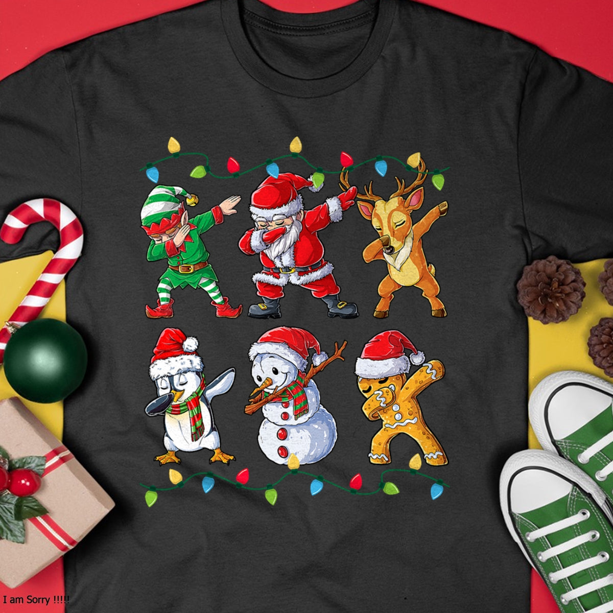 Dabbing Santa Elf Friends Christmas Boys Girls Men Xmas Dab T-Shirt - Christmas Unisex T-Shirt/Hoodie/Sweatshirt - HNDS00