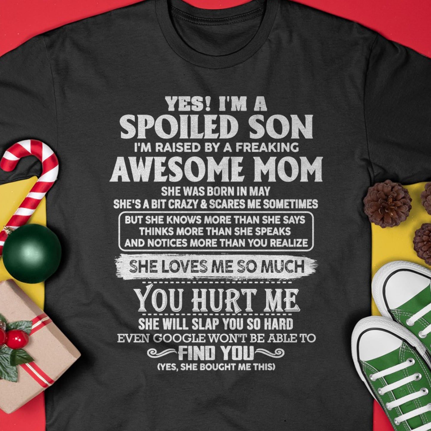 May - Awesome Mom - Perfect Gift For Spoiled Son From Mom - HNDS05 (SKU05-47-05)