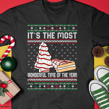 Its The Most Wonderful Time Of The Year Christmas tree cake T-Shirt - Christmas Unisex T-Shirt/Hoodie/Sweatshirt - HNDS00