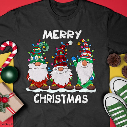 Merry Christmas Gnomes Xmas Family Men Women T-Shirt - Christmas Unisex T-Shirt/Hoodie/Sweatshirt - HNDS00