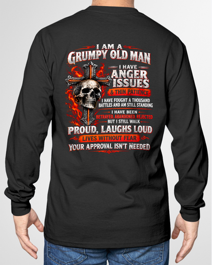 I AM A GRUMPY OLD MAN – ANGER ISSUES & THIN PATIENCE – T-SHIRT FOR MEN - MTNN00 (SKU2609-314-00)