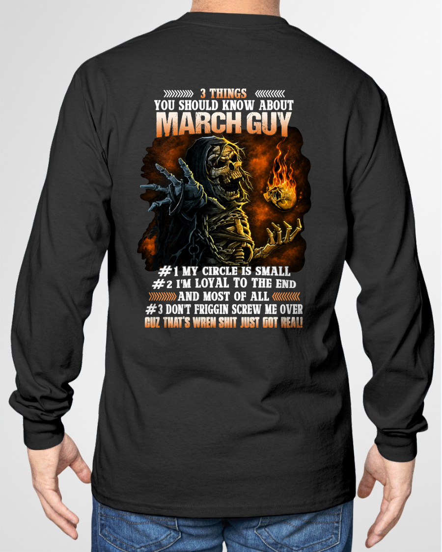 MARCH GUY – 3 THINGS YOU SHOULD KNOW ABOUT ME – SKULL GRAPHIC T-SHIRT FOR MEN - MTNN03 (SKU2607-169-03)