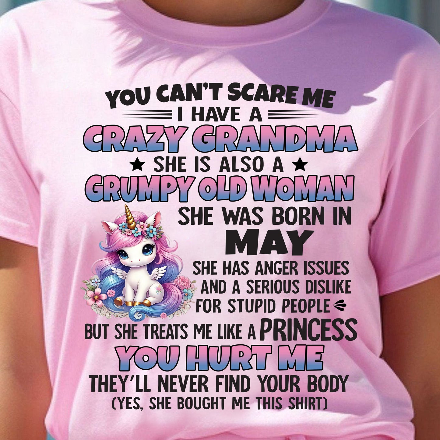 MAY - YOU CAN'T SCARE ME - GIFT FROM GRANDMA - HNDS05 (SKU09-106-05)