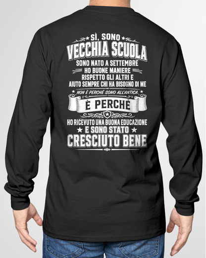 SETTEMBRE – VECCHIA SCUOLA E BUONE MANIERE – T-SHIRT DA UOMO - MTNN09 (SKU2606-191-09)