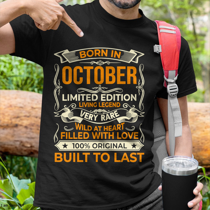 Born In October – Limited Edition Living Legend - T-Shirt For Men - MTNN10 (SKU2605-226-10)
