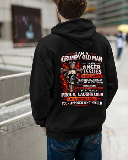 I AM A GRUMPY OLD MAN – ANGER ISSUES & THIN PATIENCE – T-SHIRT FOR MEN - MTNN00 (SKU2609-314-00)