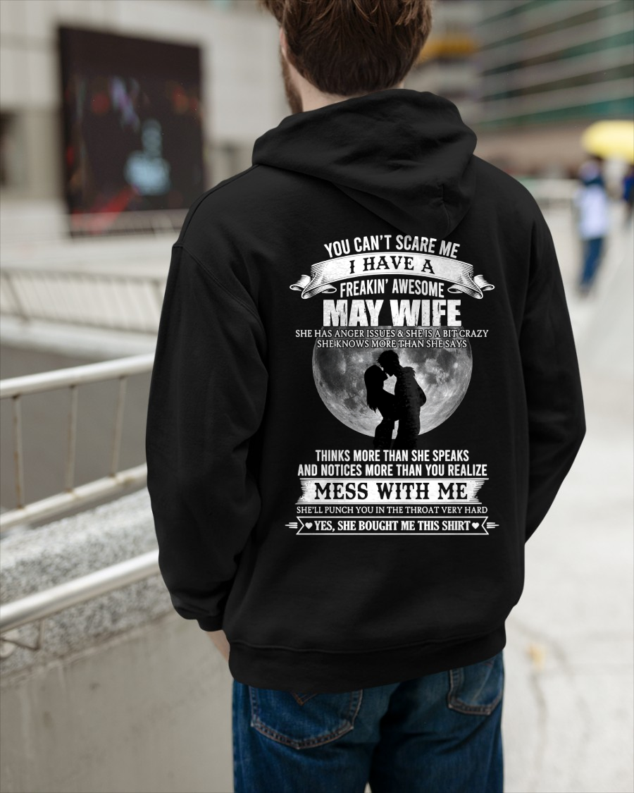 MAY WIFE – FREAKIN' AWESOME FROM WIFE – ROMANTIC GRAPHIC T-SHIRT FOR HUSBANDS - MTNN05 (SKU2607-291-05)