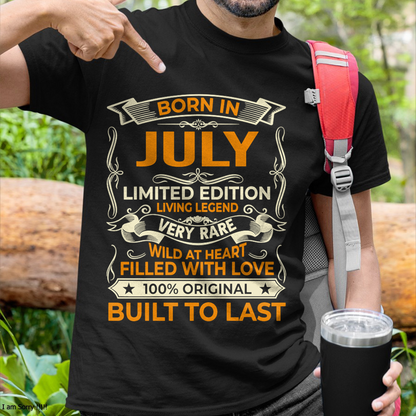 Born In July – Limited Edition Living Legend - T-Shirt For Men - MTNN07 (SKU2605-226-07)