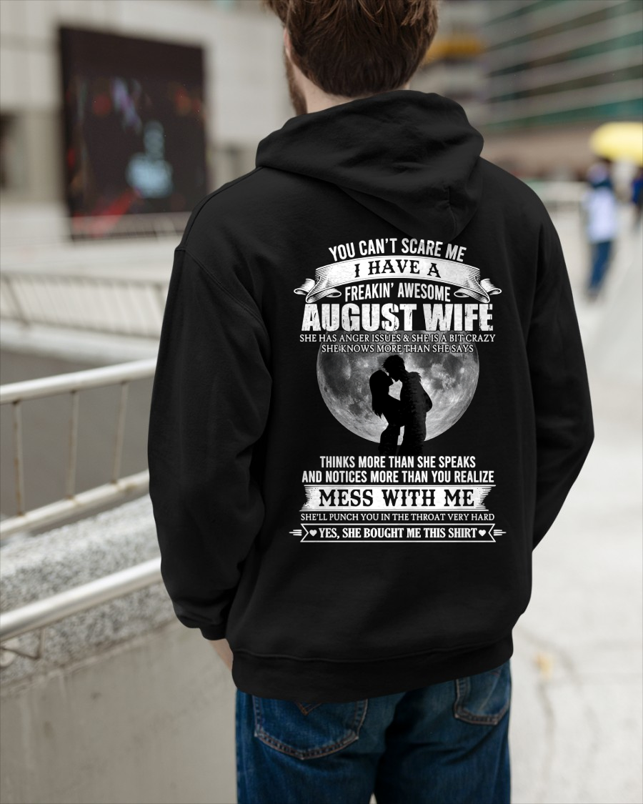 AUGUST WIFE – FREAKIN' AWESOME FROM WIFE – ROMANTIC GRAPHIC T-SHIRT FOR HUSBANDS - MTNN08 (SKU2607-291-08)