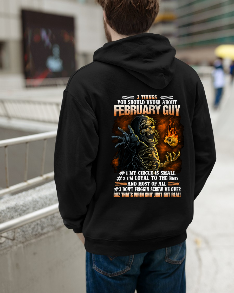 FEBRUARY GUY – 3 THINGS YOU SHOULD KNOW ABOUT ME – SKULL GRAPHIC T-SHIRT FOR MEN - MTNN02 (SKU2607-169-02)