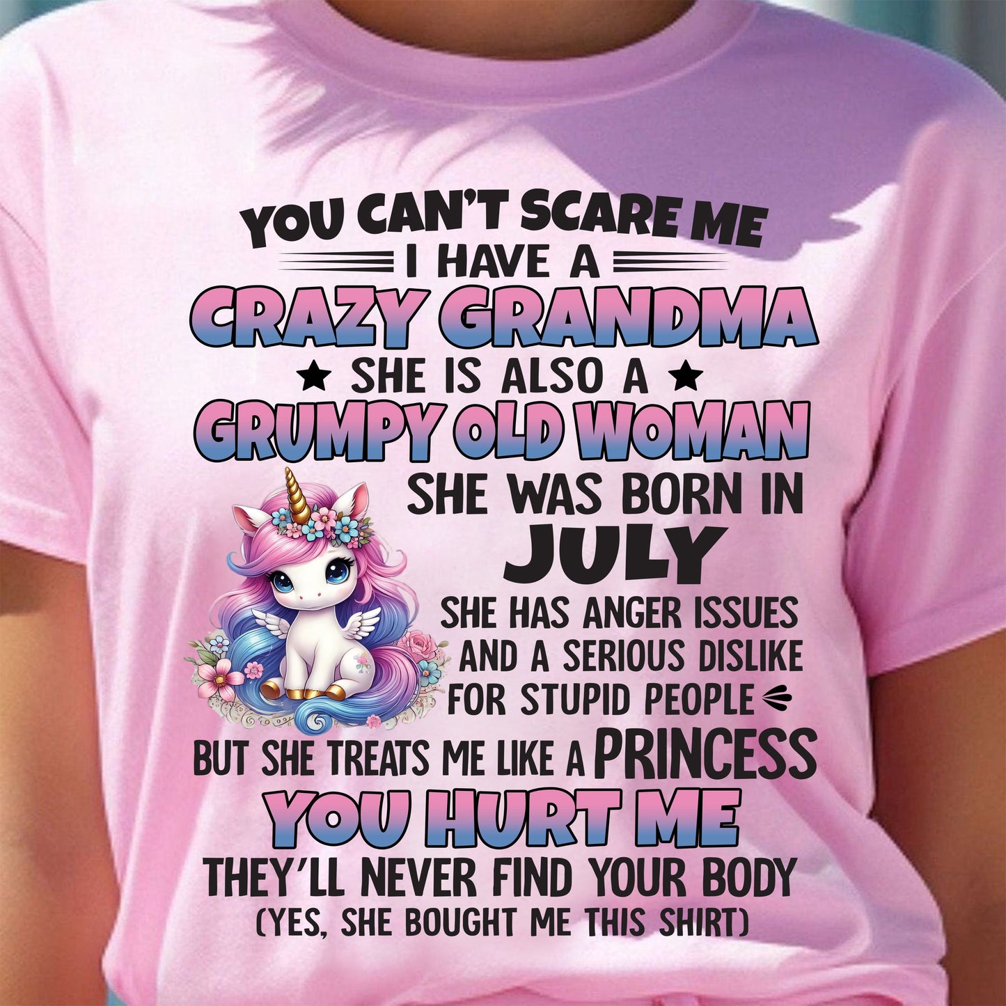 JULY - YOU CAN'T SCARE ME - GIFT FROM GRANDMA - HNDS07 (SKU09-106-07)