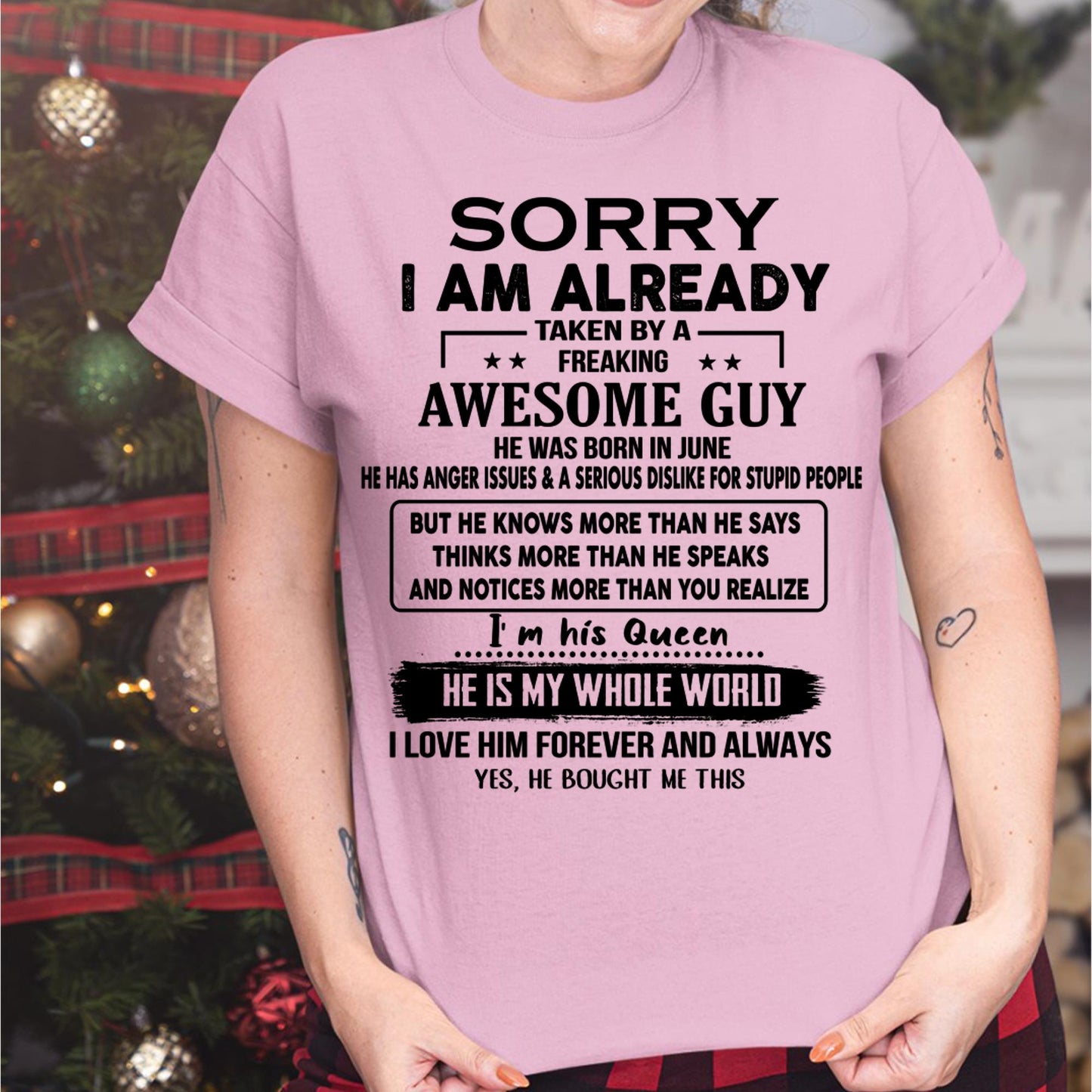 June - Awesome Guy - Perfect gift for your girlfriend or wife From Husband - HNDS06 (SKUT08-11-06)