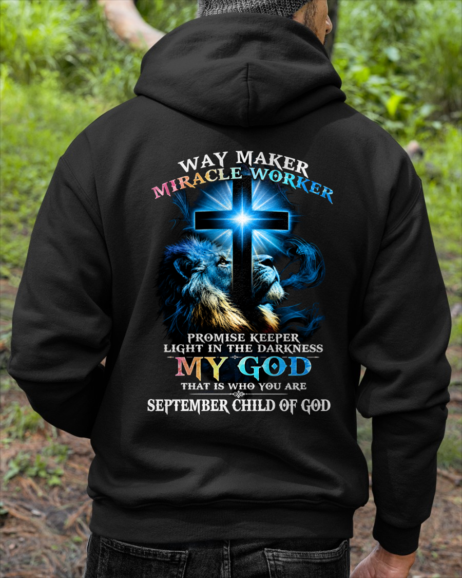 SEPTEMBER - WAY MAKER MIRACLE WORKER – CHRISTIAN T-SHIRT FOR MEN - MTNN09 (SKU2606-342-09)